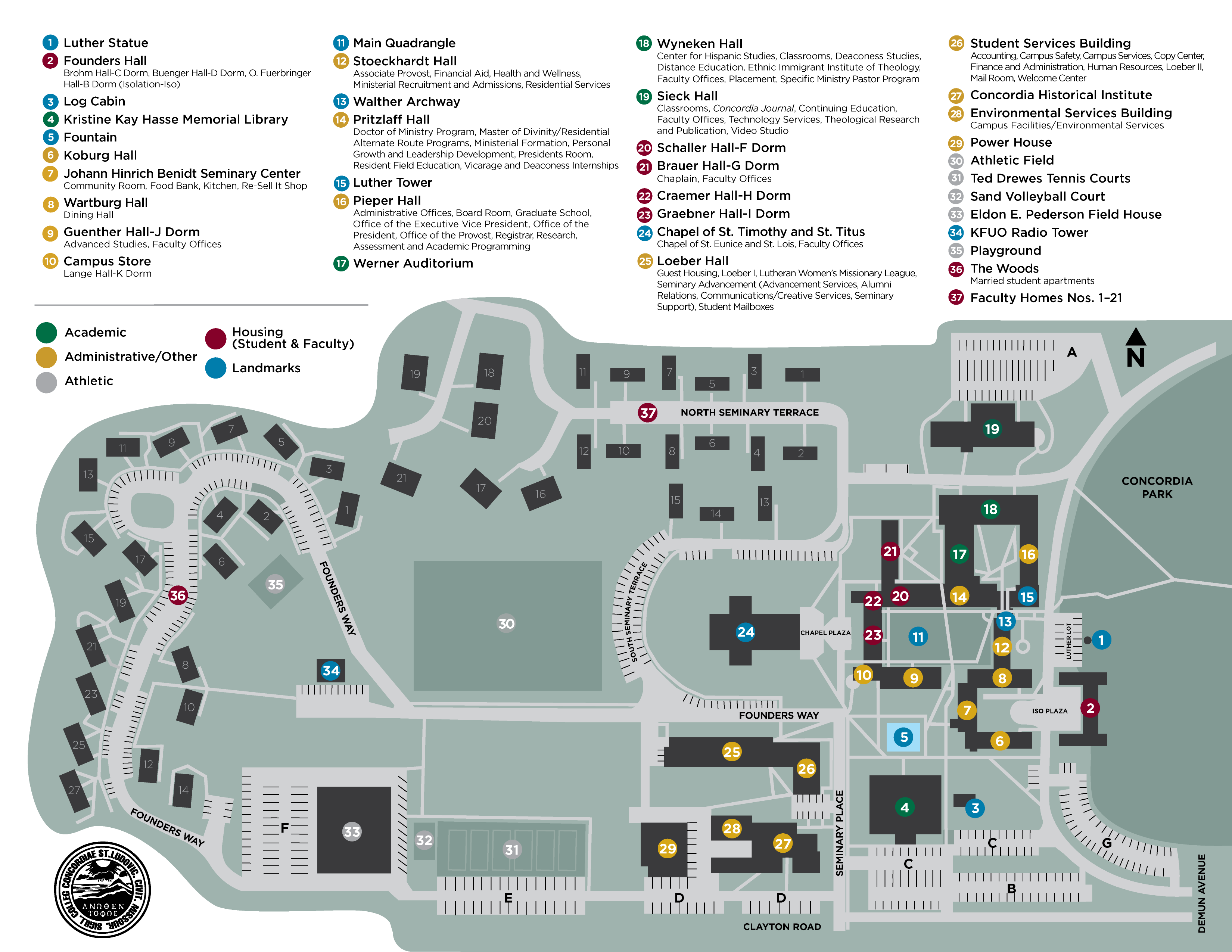 Concordia Seminary Campus Map