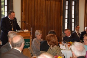 The Rev. Dr. Matthew C. Harrison, president of The Lutheran Church—Missouri Synod, speaks at a luncheon as part of the 175th anniversary celebration. 