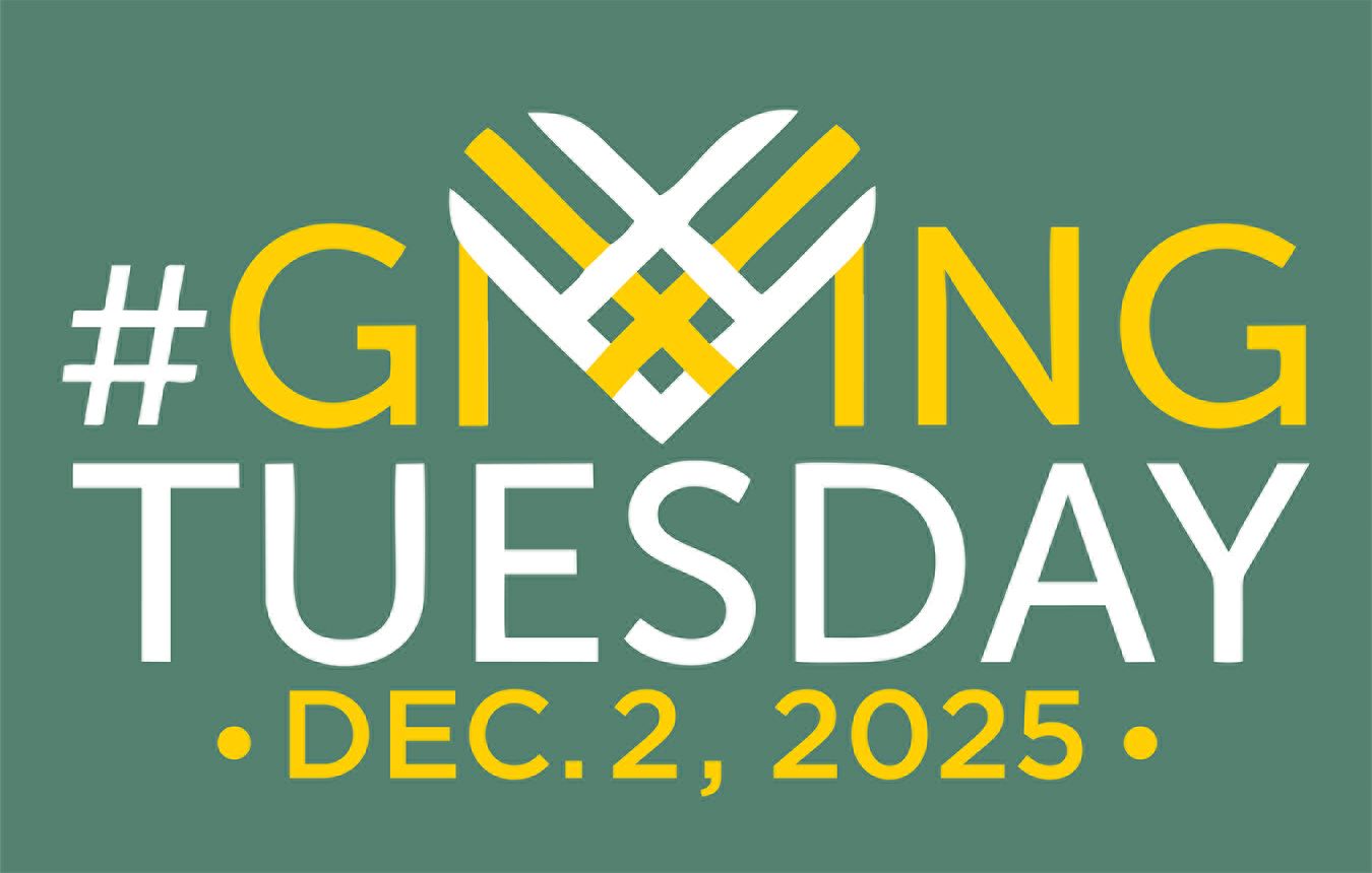 Giving Tuesday 2025 logo with the letter "V" resembling a heart shape